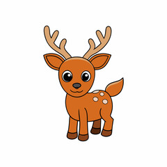 Animal reindeer silhouette vector illustrator 