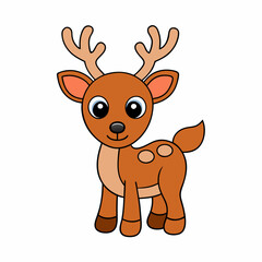 Animal reindeer silhouette vector illustrator 