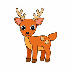 Animal reindeer silhouette vector illustrator 