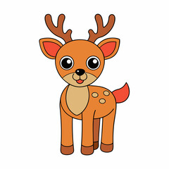 Animal reindeer silhouette vector illustrator 