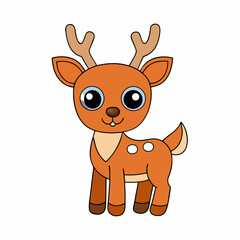 Animal reindeer silhouette vector illustrator 