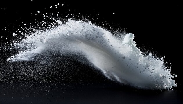 White snow powder splash