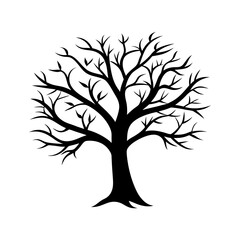 Tree Branch Silhouette vector illustration