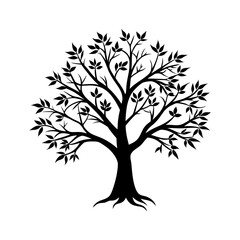 Obraz premium Tree Branch Silhouette vector illustration