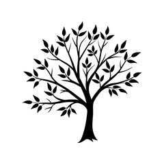 Obraz premium Tree Branch Silhouette vector illustration
