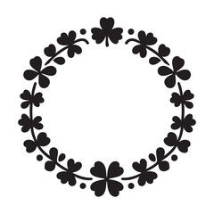 Shamrock Circle Wreath Design Vector Illustration for Celebrations