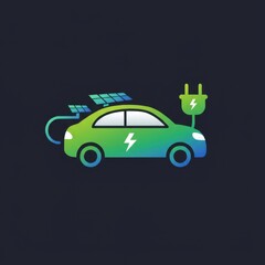 Eco-Friendly Electric Vehicle Charging Icon