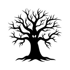 Spooky Tree Silhouette vector illustration
