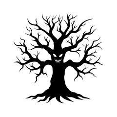 Spooky Tree Silhouette vector illustration