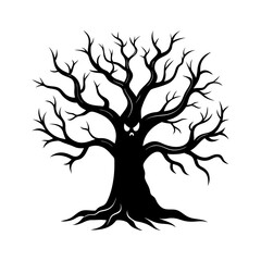 Spooky Tree Silhouette vector illustration