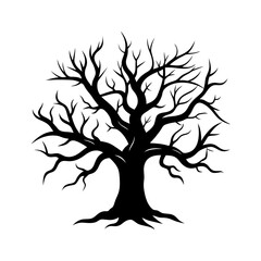 Obraz premium Spooky Tree Silhouette vector illustration