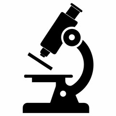 microscope silhouette vector illustration