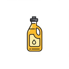 Minimalist Oil Bottle Vector Icon