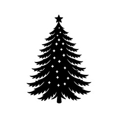 Fototapeta premium Simple Christmas Tree Silhouette vector illustration