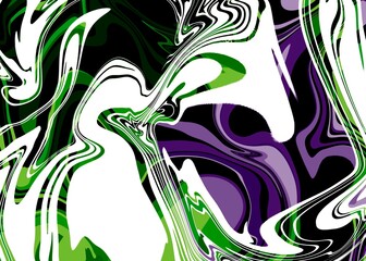 Abstract Trippy Hand Drawn Pattern Vector Design. Fun Vintage Wavy Texure. Curvy Psychedelic Background. Illustration with psychedelic trippy vibe