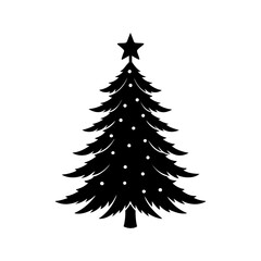 Obraz premium Simple Christmas Tree Silhouette vector illustration