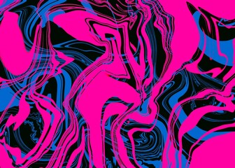 Abstract Trippy Hand Drawn Pattern Vector Design. Fun Vintage Wavy Texure. Curvy Psychedelic Background. Illustration with psychedelic trippy vibe