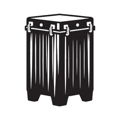 Passionate Cajón silhouette, the heartbeat of flamenco dancers – Cajón illustration – Cajón vector – Musical instrument silhouette

