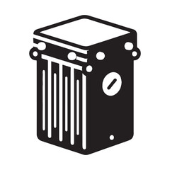 Traditional Cajón silhouette, creating the heartbeat of flamenco – Cajón illustration – Cajón vector – Musical instrument silhouette

