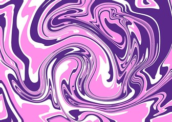 Fototapeta premium Abstract Trippy Hand Drawn Pattern Vector Design. Fun Vintage Wavy Texure. Curvy Psychedelic Background. Illustration with psychedelic trippy vibe
