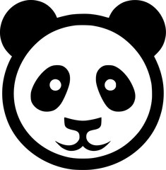 Cute Panda Head icon Design