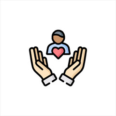 man with heart