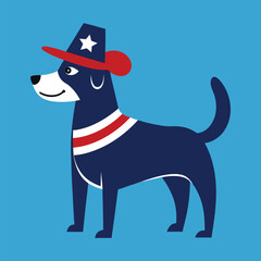 dog with a hat
