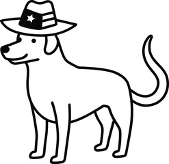 vector illustration of a dog