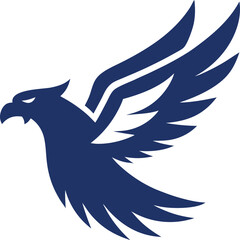 American eagle logo icon vector art illustration
