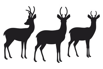Obraz premium deer silhouette vector
