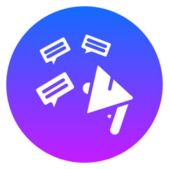 Minimalist Glyph Advertising Campaign Gradient Circular Icon