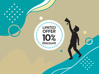 Graduation Discount Banner – Limited Offer 10% Off Educational Sale Graphic