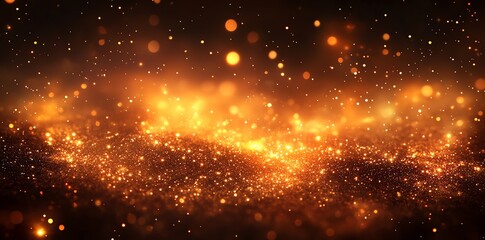 Obraz premium Shimmering golden glitter creates a magical sparkling texture perfect for festive designs and celebrations Use it for holiday cards or party invitations