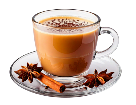 y Chai Tea, transparent background, isolated image, generative AI