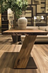 Modern wooden table with unique design