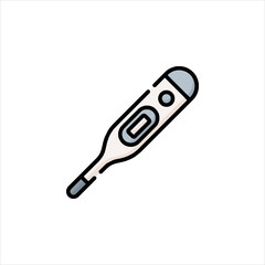 vector illustration of a digital thermometer