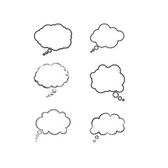 speech bubbles set