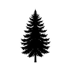 Pine Tree Silhouette vector illustration