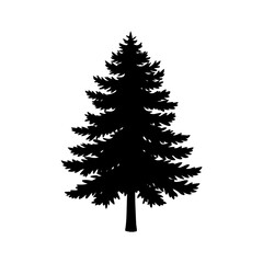 Pine Tree Silhouette vector illustration