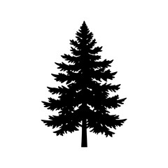 Pine Tree Silhouette vector illustration