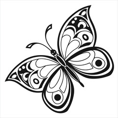 black and white floral ornament