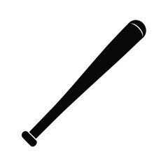 Baseball Bat Stencil Icon Vector Illustration