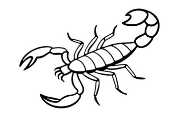 Fototapeta premium scorpion silhouette vector