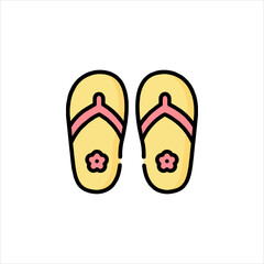 flip flops isolated on white