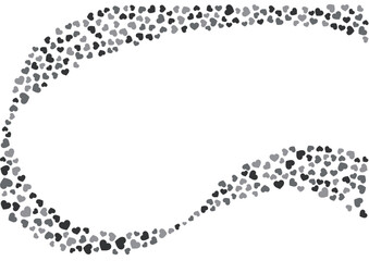 ハート柄の背景 白黒の3色 ハート