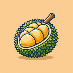 vector illustration of a durian