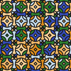 Colorful seamless pattern in a modern style. Fabric, textile, or clothing design template. A print option for covers, banners, flyers, stickers and creative ideas