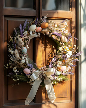 christmas wreath on the door