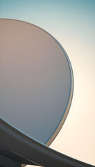 close up of a satellite dish with a sky background