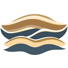 Obraz premium Abstract modern waves illustration with layers of warm color tones